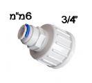 מעבר מים "3/4 לצינור 6 מ"מ