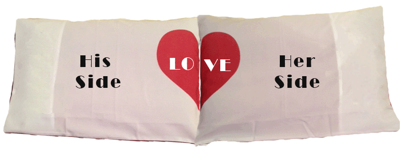 הדפסה על ציפות לאוהבים, דגם LOVE