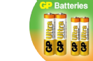 סוללות אצבע אלקליין GP