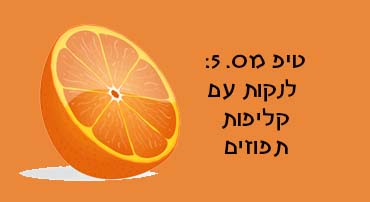איך לנקות עם קליפות תפוזים