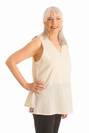 Sleeveless Shirt Cream