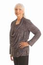 Elegant Cowl Shirt Grey
