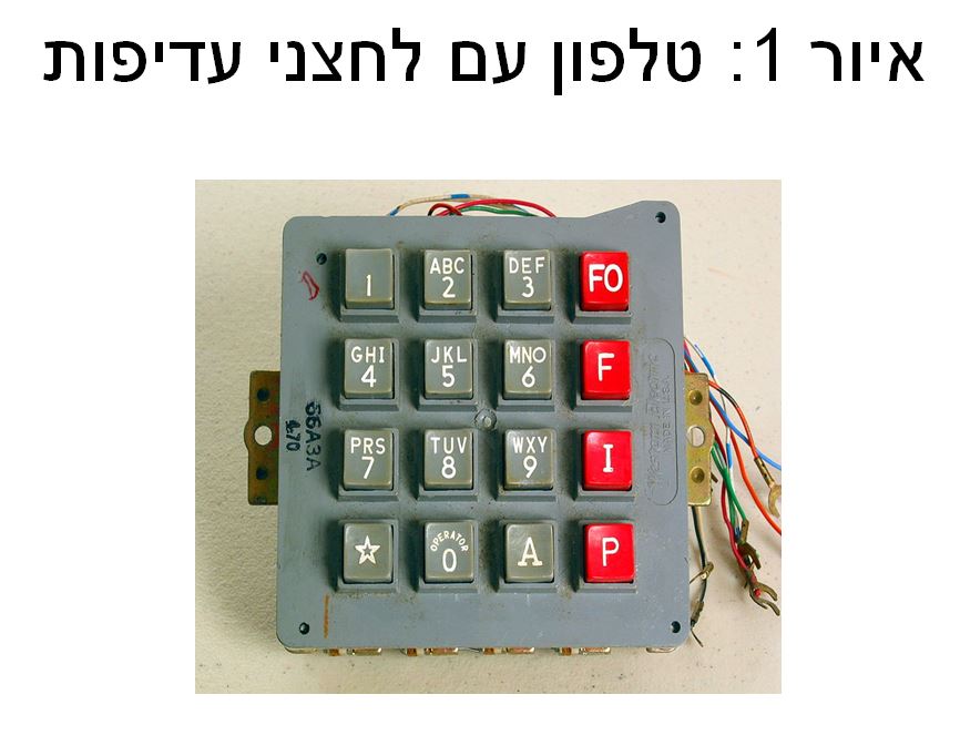 טלפון עם לחצני עדיפות