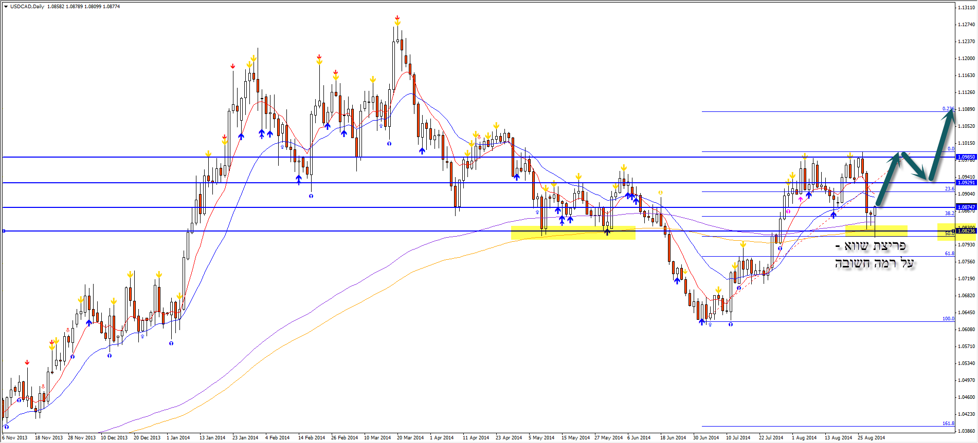 דולר קנדי -ניתוח טכני