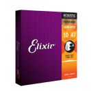 סט מיתרים לאקוסטית אליקסיר 0.10 ELEXIR NANO PHOS BRONZ