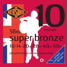 סט מיתרים 0.10 לאקוסטית רוטוסונד ROTOSOUND SUPER BRONZE SB10