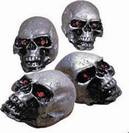 4 כפתורי גולגולת לגיטרה BC RICH SKULL GUN METAL