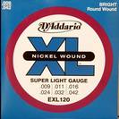 מיתרים לחשמלית דדריו D’ADDARIO EXL 120