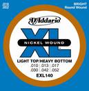 מיתרים לחשמלית דדריו D’ADDARIO EXL 140