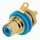 מחבר RCA נקבה לפנל מוזהב REAN NYS367-6 NEUTRIK