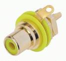 מחבר RCA נקבה לפנל מוזהב REAN NYS367-4 NEUTRIK