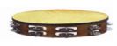 טמבורין 10" מעץ עם עור ו 16 זוגות מצלצלים FLEET FLT-LTD10NS2