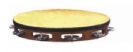 טמבורין 10" מעץ עם עור ו 8 זוגות מצלצלים FLEET FLT-LTD10NS