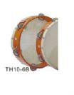 טמבורין 10" מעץ עם עור ומצלצלים FLEET TH10-6B