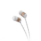 אוזניות עם מקרופון וכפתורי ווליום לבן MARLEY JAMMIN UPLIFT IN-EAR