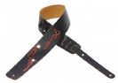 רצועה לגיטרה שחורה עם יריות "½2 מעור לויס LEVY'S M1B-BLK