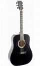 גיטרה אקוסטית מנצ'יני אדומה עם ביינדינג ALBERTO MANCHINI 010A41RD