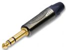 מחבר נויטריק NEUTRIK NP3X-B PLUG, 6.35MM, BLACK/GOLD, 3POLE