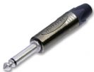 מחבר נויטריק NEUTRIK NP2X-BAG PLUG, 6.35MM, BLACK/NICKEL, 2POLE