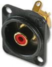 מחבר נויטריק NEUTRIK NF2D-B-2 SOCKET, PHONO, BLACK, D, RED