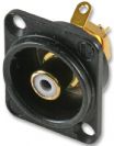 מחבר נויטריק NEUTRIK NF2D-B-9 SOCKET, PHONO, BLACK, D, WHITE