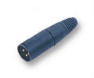 מחבר נויטריק NEUTRIK NC3MXB PLUG, XLR, FREE, BLACK, 3POLE