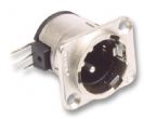 מחבר נויטריק NEUTRIK NC3MDH PLUG, XLR, PANEL, PCB, R/A, 3POLE