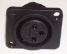 מחבר נויטריק NEUTRIK NC33FPP SOCKET, XLR, PANEL-3P/D-SHELL