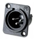 מחבר נויטריק NEUTRIK NC3MPP PLUG, XLR, PANEL, D-SHELL, 3POLE