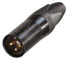 מחבר נויטריק NEUTRIK NC3MXX-B PLUG, XLR, FREE, BLACK, 3WAY