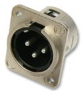 מחבר נויטריק NEUTRIK NC3MDM3L1 PLUG, XLR, M3, PANEL, UNIFIED, 3POLE