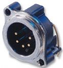 מחבר נויטריק NEUTRIK NC5MBH PLUG, XLR, PANEL, PCB, 90DEGR., 5POLE