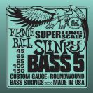 מיתרים לבס ארני בל ERNIE BALL 2850 Slinky Nickel Wound Super Long Scale 5-String Bass 45-130