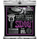 מיתרים לחשמלית ארני בל ERNIE BALL 3120 Coated Titanium RPS Power Slinky Electric 11-48