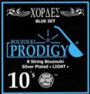 סט מיתרים לבוזוקי PRODIGY BLUE Silver Plated Wound 0.10