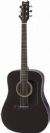 גיטרה אקוסטית וושבורן ,פיניש שחורה WASHBURN WD10SB
