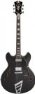 גיטרה רבע נפח + נרתיק D'ANGELICO Premier DC Black stair step tail