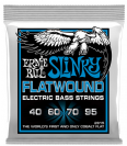 מיתרים לבס ארני בל ERNIE BALL 2815 Extra Slinky Flatwound Bass 40-95