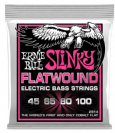 מיתרים לבס ארני בל ERNIE BALL 2814 Super Slinky Flatwound Bass 45-100